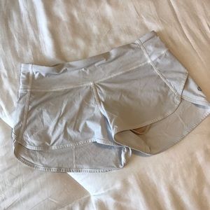 White speed shorts LULULEMON